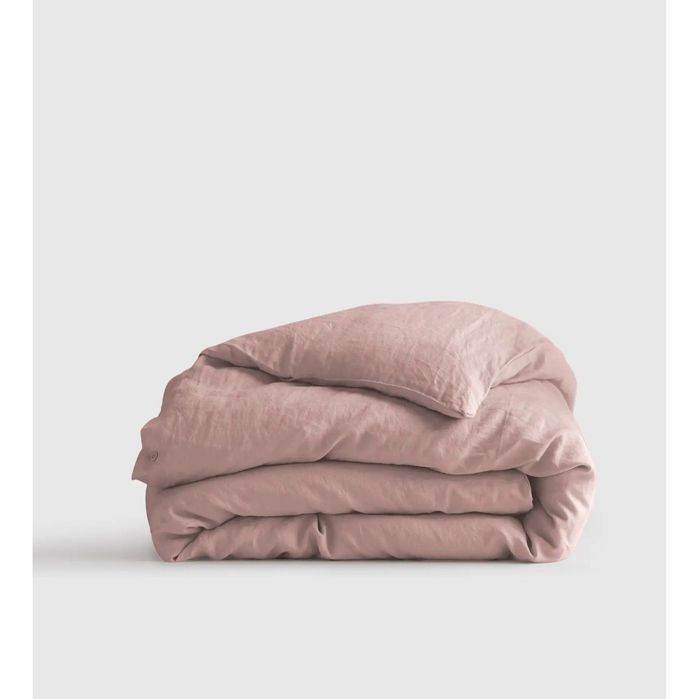 Quince European Linen Duvet Cover Dusty Mauve Full/Queen NWOT